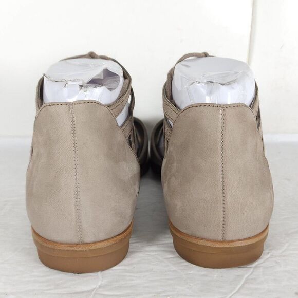 Paul Green Women's Morea US 8,5 Uk 6 Leather Metallic Taupe Lace-Up Sandals - Picture 10 of 15